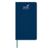 BEZEND Pocket Monthly Planner 2026 for Purse (3.5 x 6.5) 14-Months Super Thin Calendar Book (Dec 25 - Jan 27), Slim Palm Size with Gilded Paper Edge & PU Leather Softcover in Prussian Blue