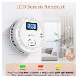6 Packs, 2 in 1,Smoke Carbon Monoxide Detector,Carbon Monoxide Detectors/Smoke Alarm,85 dB Alarm,Large Screen Readout,Test Button,Battery Operated, Work State LED Flash,Easy Install