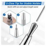 Hiboom 2 Pcs Welders Pencil with 24 Pcs Silver Round Refills, Mechanical Pencils Metal Marker with Built in Sharpener for Pipe Fitter Welder Steel Construction Fabrication Woodworking, Design Patent