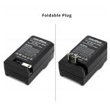 Norifon NP-BD1 Wall Charger for Sony Cyber-Shot DSC-P100, DSC-P120, DSC-P150, DSC-P200, DSC-T5, DSC-T50, DSC-T500, DSC-T70, DSC-T700, DSC-T75, DSC-T77, DSC-T9, DSC-T90 and More with Foldable Plug