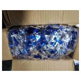 Palonu 50 Feet Hanukkah Decorations Tinsel Garland Glitter Twist Garland Metallic Menorah Ornaments Blue Metallic Streamers with Silver Star, Indoor Outdoor Chanukah Decorations Home Party Supplie