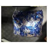 Palonu 50 Feet Hanukkah Decorations Tinsel Garland Glitter Twist Garland Metallic Menorah Ornaments Blue Metallic Streamers with Silver Star, Indoor Outdoor Chanukah Decorations Home Party Supplie