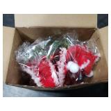 Norme 2 Pcs 21.7 Inch Christmas Curtain Tiebacks Red Velvet Bow Norfolk Pine Wreath with Plastic Red Cowbell Holdbacks Christmas Curtain Bow Wreath Ties for Xmas Holiday Bedroom Home Decor Window