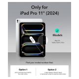 ESR Ascend iPad Pro 11 Inch Case with Keyboard (M5/M4, 2025/2024), Magnetic Detachable Keyboard with Multi-Touch Trackpad, Fully Landscape Stand, Color Backlit Keys, Pencil Clasp, Black