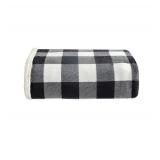 Eddie Bauer - Blanket, Super Soft Reversible Sherpa & Brushed Fleece Bedding, Throw Blankets for Couch, Ideal for Lounging (Cabin Plaid Black)
