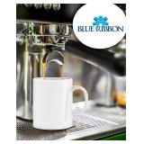 BLUE RIBBON White Sublimation Plain Blank Coffee Mug Made of Ceramic - (11 oz) - Comes with Gift Box and Foam Supports PACK OF 2