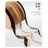 Utehilly Light Blue Christmas Velvet Ribbon for Tree, Gift Wrapping, Flower Bouquet, Wreath Decorations, Bow Making 3/8