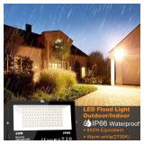 MELPO LED Flood Light Outdoor 800W Equivalent 8000LM Smart RGB Landscape Lighting with APP Control, DIY Scenes - Timing - Warm White 2700K - Color Changing Uplight, IP66 Waterproof US Plug (2Pack)