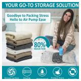 Cozy Essential 26 Pack Vacuum Storage Bags with Portable Rechargeable Wireless Electric Pump, Vacuum Seal Space Saver Bags for Clothing, Pillows, Blanket, Bedding, Comforters