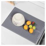 Dacthuw Silicone Dish Drying Mat for Kitchen Counter, 15