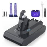 Battery Replacement for V6, 21.6V 8000mAh Li-ion Battery Compatible with V6 Animal V6 Absolute V6 Motorhead V6 Fluffy SV03 SV04 SV05 SV06 SV07 SV09 DC58 DC59 DC61 DC62 DC72 DC74 Vacuum Cleaner