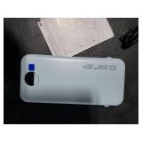 Portable Charger with Built-in Cables and Wall Plug, 12000mAh 22.5W USB C Power Bank Fast Charging with LED Display, External Battery Pack Travel Essentials Compatible with iPhone, iPad, Samsung Blue