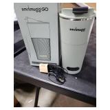 SmrtMugg GO Heated Coffee Mug, Travel Mug, 13.5 OZ. Smart Mug, Battery Powered Heated Coffee Mug, Great for Coffee and Tea, Snap on Magnetic Charging Cord, New and Improved (Mint Green)