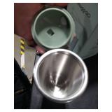 SmrtMugg GO Heated Coffee Mug, Travel Mug, 13.5 OZ. Smart Mug, Battery Powered Heated Coffee Mug, Great for Coffee and Tea, Snap on Magnetic Charging Cord, New and Improved (Mint Green)