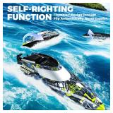 BEZGAR TX123 Remote Control Boats - Fast Speed RC Boat 32+ KPH with A Portable Suitcase for Lakes & Pools & Salt Water, Summer Toys for Adults and Ideal Gifts for Kids Boys Age 6 7 8-12 Years Old