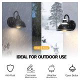 Naurham Barn Light Gooseneck Light- Small Farmhouse Outdoor Lighting, 1-Light Outdoor Gooseneck Lighting Farmhouse Wall Sconce for Patio Porch Garage (6.4 Diameter, 1pc)