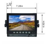 7 1080P AHD Wired Reverse Rear View Backup Camera System,Guide line,IP69K No Water Leakage Camera, Night Vision, Vibration-Proof 10G for Tractor/Truck/Excavator/Caravan/Skid Steer/Heavy Equipment