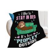 Funny Sloth Throw Blanket Sloth Gifts for Girls Boys Women Men Kids Adults Soft Flannel Fleece Blanket for Couch Sofa Bed Home Decor 40x50