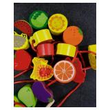 BMTOYS Montessori Educational Threading Toys Wooden Stringing Farm Animals Fruits Lacing Beads Preschool Toy for Toddler 3 4 5 Year Old Boys Girls