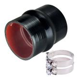 3.0 ID Silicone Hump Hose Coupler with 2 Tension Heavy-Duty Clamp,High Temp 4-Ply Reinforced 5MM Wall 4.0 Length (Qty 1) For Pipes Connecting