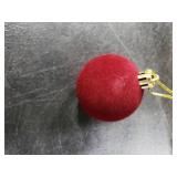 Menkxi 15 Pcs Christmas Velvet Balls 1.97 Flocked Christmas Hanging Ornaments Handmade Velvet Balls Xmas Tree Ornaments Xmas Tree Bulbs for Wedding Anniversary Party (Red)