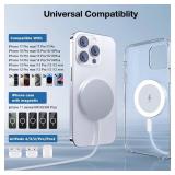 for MagSafe Charger: Magnetic Wireless Charging Pad for iPhone 17 16 15 14 13 12 Series & AirPods 4-2 Pro, Strong Magnet, Aluminum Alloy, USB-C/A Ports, Ultra-Thin & Portable, Ideal for Desk & Bedside