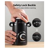 SHARDOR Electric Super Silent Blade Coffee Grinder, Timed Grind Control Rotary Knob, Adjustable Coarse to Fine for Coffee Beans, Spices & Herbs, Black