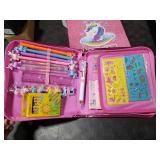 beefunni Unicorn Fruit Scented Markers Set 56 Pcs, Art Supplies for Kids 4-6-8, Arts and Crafts Coloring Set, Markers Pencil Crayon&Gel Pen Drawing Kits - Birthday Gifts for Girls 4 5 6 7 8 Year Old