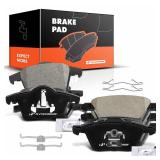 A-Premium Front and Rear Ceramic Disc Brake Pads Set Compatible with Select Volvo Models - XC90 2003 2004 2005 2006 2007 2008 2009 2010 2011 2012 2013 2014, with Hardware, 8 Pcs