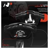 A-Premium Front and Rear Ceramic Disc Brake Pads Set Compatible with Select Volvo Models - XC90 2003 2004 2005 2006 2007 2008 2009 2010 2011 2012 2013 2014, with Hardware, 8 Pcs