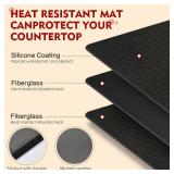 Heat Resistant Mats for Countertop,15x18 in Silicone Heat Resistant Mat for Air Fryer, Fireproof Pad for Coffee Maker,Toaster, Oven, Kitchen Countertop Protector Compatible with Ninja,COSORI, 2PCS