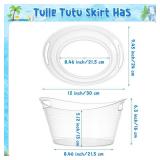 Patelai 6 Pcs Ice Buckets Bulk, Plastic Ice Buckets with Handles, Oval Storage Tub, Large Capacity Drink Tub for Party Bar Wine Beer Champagne Beverage Bottle Cooler(4.5 Liter,Clear)