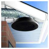 Black for SEVBLKX 4, 5, 6 Soffit Exhaust Vent for Bathroom and for Kitchen Fan
