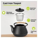 suyika Japanese Tetsubin Tea Kettle Cast Iron Teapot with Stainless Steel Infuser 30 oz/900 ml