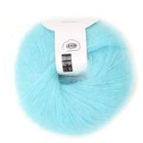 Soft Mohair Wool Knitting Yarn Lightweight Hand Knitwear Yarn DIY Shawl Scarf Crochet Thread Angora Mohair Wool Yarn Hand Crochet Yarn (Bright Blue)