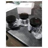 Patelai 3 Pieces Round Wide-mouth Leak Proof Plastic Container Jars with Lids for Travel Storage Makeup Beauty Products Face Creams Oils Salves Ointments DIY Making(2 Ounce,Pure Black)