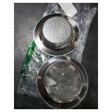 LASSHSWA 2 Pcs Kitchen Sink Strainer Stainless Steel, Mesh and Punching, Kitchen Sink Drain Strainer, Sink Strainers with Large Wide Rim 4.5 Diameter for Kitchen Sinks