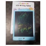 FLUESTON LCD Writing Tablet, 10 Inch Doodle Board Toys Gifts for 3-8 Year Old Girls Boys, Colorful Electronic Drawing Pad for Toddler, Valentines Gifts for Kids Educational Learning Travel Toy - Blue