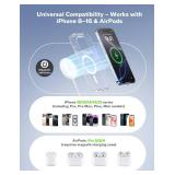 MagSafe Charger Magnetic Wireless iPhone Charge Compatible with iPhone 17 Pro Max Air 16 15 14 Pro Max Plus 13 12 Pro Max & AirPods 4 3 2 Pro - Charging Pad Dock for Travel Home Office