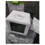 Plumeet Digital Alarm Clock Kids Alarm Clock with Snooze and Nightlight - Easy Setting Silicone Clock Display Time, Date - Loud Alarm Clock for Bedroom - Battery Powered (Black)