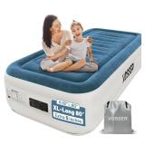 VOSSER Twin Air Mattress with Built-in Pump,Fast & Easy Inflation/Deflation Inflatable Mattress, Foldable Blow Up Mattress with Storage Bag, Inflatable Bed for Home, Camping & Guests