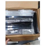 SEE SRPING XX-Large Shoe Storage Box Fit Size 14, Clear Plastic Stackable Shoe Organizer for Closet, Shoe Rack Sneaker Containers Bins Holders, Drawer Organize Unit, 12 Pack Black