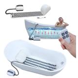 Wavemat Bathtub Massage Cushion,6-Speed Bubbles Wave Mat for Tub,Home Spa Bubble Bath Massager with Inflatable Pillow