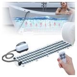 Wavemat Bathtub Massage Cushion,6-Speed Bubbles Wave Mat for Tub,Home Spa Bubble Bath Massager with Inflatable Pillow