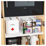 Yieach 4 Pack Clear Stackable Storage Drawers,4.4