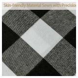 Volcanics Farmhouse Buffalo Check Plaid Decorative Throw Pillow Covers 18x18 Inches Black and White Fall Square Couch Pillow Covers for Sofa Home Decor, Set of 2