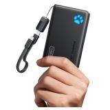 INIU Portable Charger, Ultra Slim 45W Fast Charging with Attached USB C Cable, Flight-Safe 10000mAh PD Power Bank Battery Pack, Travel Essential Phone Powerbank for iPhone 17 16 Samsung S25 Google etc