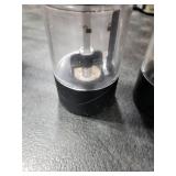 2Pack Electric Salt and Pepper Grinder Set USB Rechargeable with Warm LED Light, Adjustable Coarseness Lidaop Large Capacity Automatic Salt Pepper Mill Shakers for Kitchen, Restaurant, Outdoor, Black