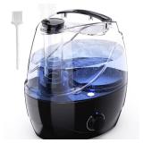 Humidifiers for Bedroom and Large Room, 2.2L Cool Mist Humidifier for Baby, 30 Hours with Whisper-Quiet Operation, Adjustable 360° Rotation Nozzle, Night Light Function, BPA Free