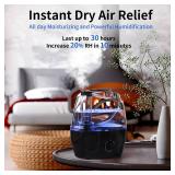 Humidifiers for Bedroom and Large Room, 2.2L Cool Mist Humidifier for Baby, 30 Hours with Whisper-Quiet Operation, Adjustable 360° Rotation Nozzle, Night Light Function, BPA Free